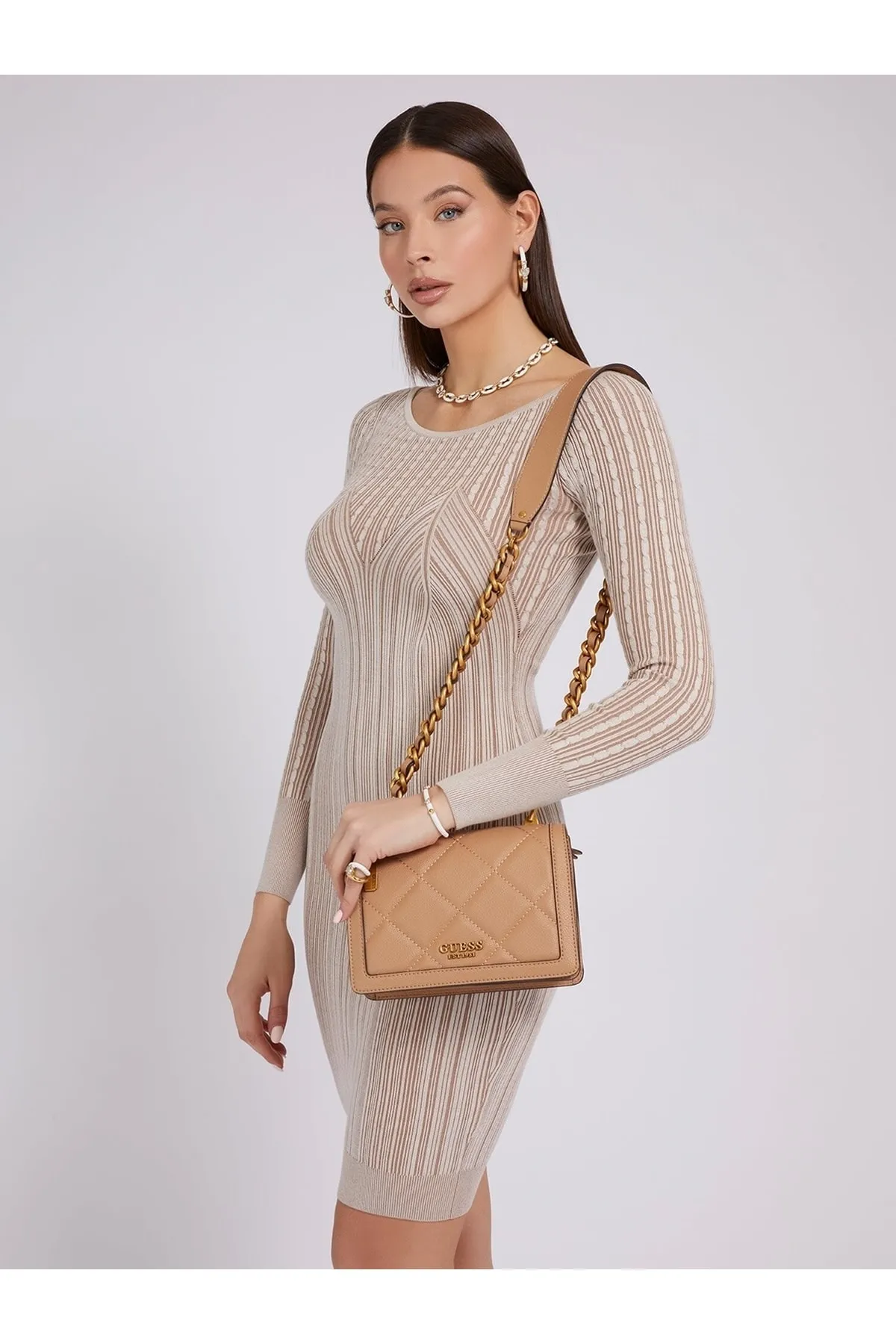 ABEY Kadın Omuz Çantası HWQB8558210-Bej 