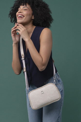 Benetton Kadın Çapraz Çanta - Bej 