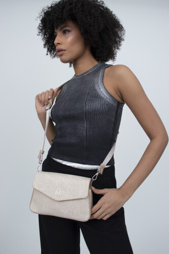 Benetton Kadın Çapraz Çanta - Bej 