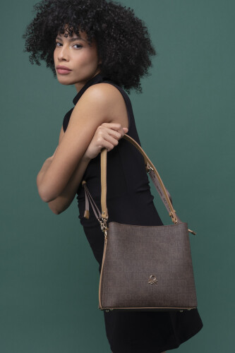 Benetton Kadın Çapraz Çanta - Kahve Camel 