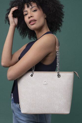 Benetton Kadın Omuz & Kol Çantası - Bej 