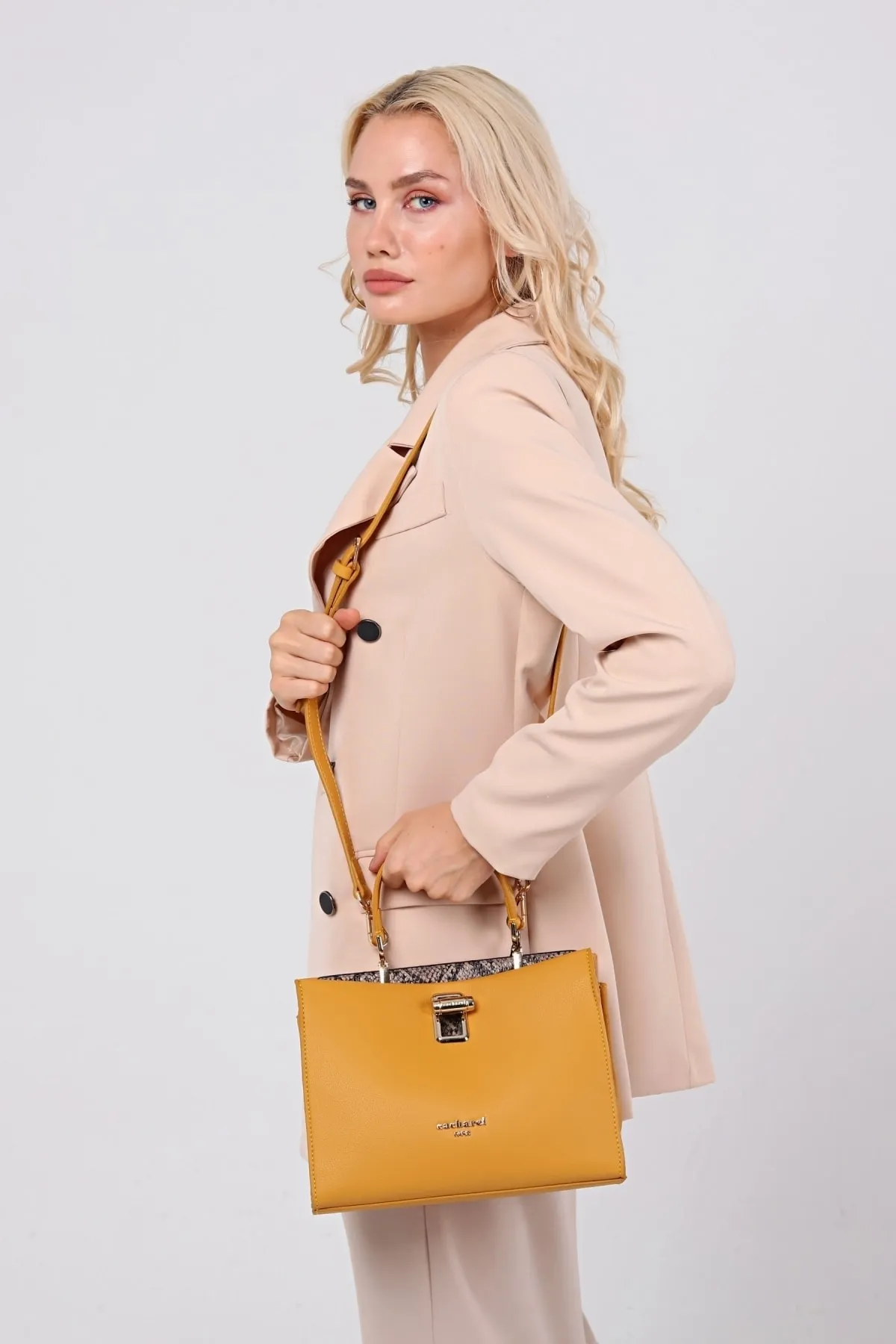 CACHAREL KADIN EL VE OMUZ ÇANTASI-C-052-HARDAL 