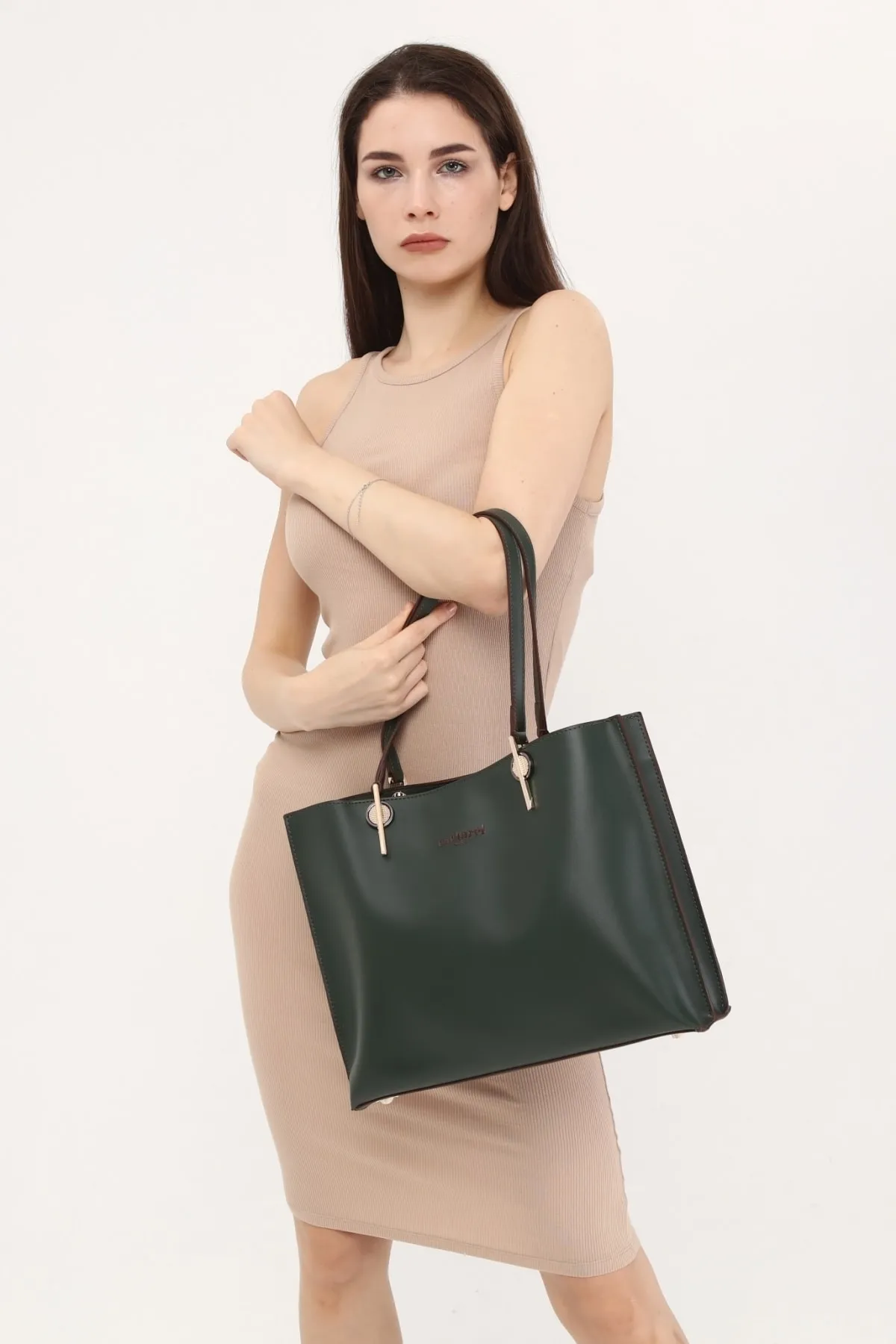 CACHAREL KADIN EL VE OMUZ ÇANTASI C-071-YEŞİL 