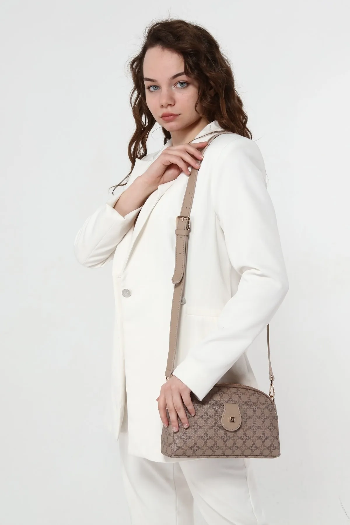 CACHAREL KADIN OMUZ ÇANTASI-C-075-VİZON 