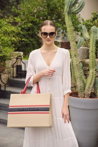 Cüzdanlı Omuz Çantası-CN3052T-Bej 