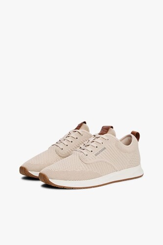 Erkek 3D Dokulu Örgü Bileksiz Sneaker - Bej 