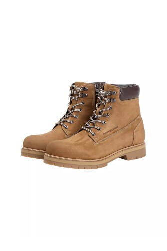 Erkek Bağcıklı ve Fermuarlı Outdoor Bot - Taba 