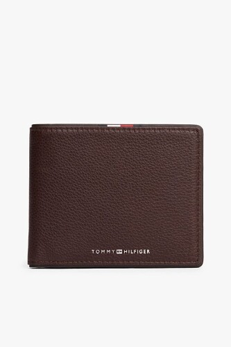 Erkek Bozuk Para Cepli Şerit Detaylı Cüzdan - Kahverengi - Tommy Hilfiger