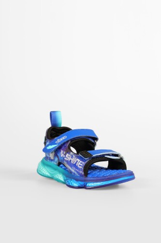 Erkek Çocuk Felipe Bebe Işıklı Phylon Sandalet - Saks Mavi 