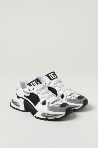 Erkek Çok Parçalı Chunky Sneakers - Beyaz/Siyah 