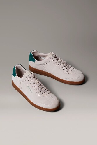 Erkek Cupsole Tabanlı Süet Sneaker - Krem 