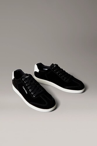 Erkek Cupsole Tabanlı Süet Sneaker - Siyah - Calvin Klein