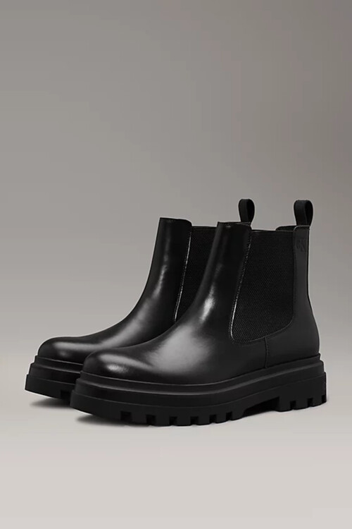 Erkek Deri LUG Chelsea Bot - Siyah - Calvin Klein