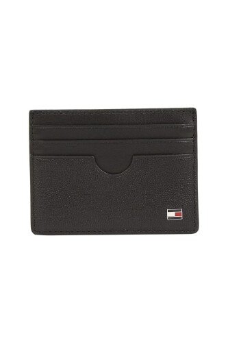 Erkek Dokulu Metal Logolu Kartlık - Siyah 