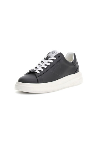 Erkek Elba Deri Kalın Tabanlı Sneaker - Beyaz 