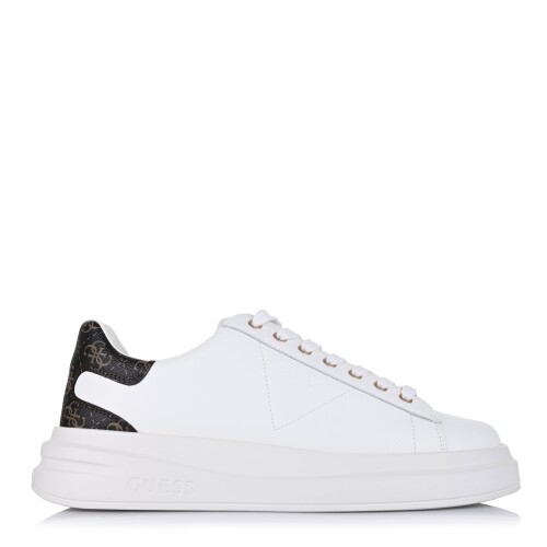 Erkek Guess Elba Carryyover Spor Ayakkabı - Beyaz / Kahve 