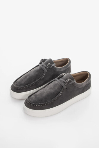 Erkek Hybrid Apron Laceup Ayakkabı - Gri 