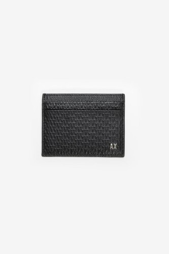Erkek Kabartma Monogram Desenli Kartlık - Siyah - ARMANI EXCHANGE