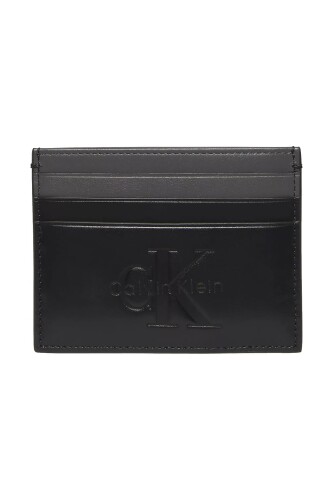 Erkek Kabartma Monogramlı Kartlık - Siyah - Calvin Klein