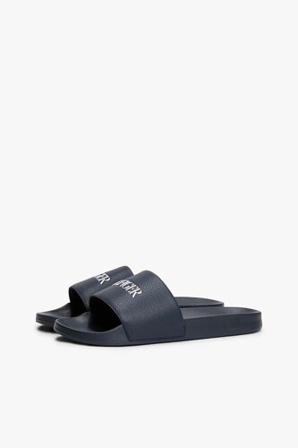 Erkek Logo Baskılı Havuz Terliği - Lacivert - Tommy Hilfiger