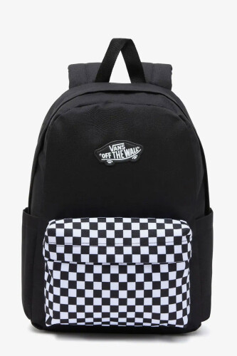 Erkek Old Skool Grom Sırt Çantası - Siyah Beyaz 