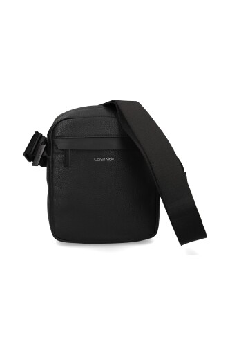 Erkek Reporter Çapraz Askılı Çanta - Siyah 