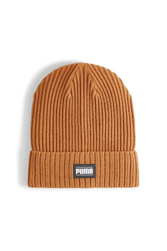 Erkek Ribbed Classic Cuff Beanie - Kahverengi 