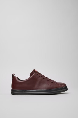 Erkek Runner Four Deri Sneakers - Bordo 