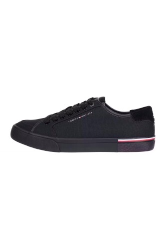Erkek Th Core Corporate Vulc Canvas Sneakers - Siyah - Tommy Hilfiger