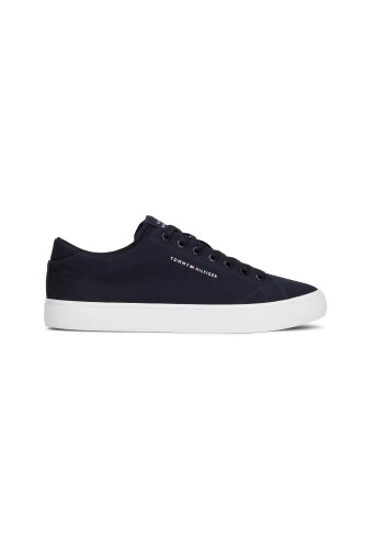 Erkek TH HI VULC LOW CANVAS Sneaker-Lacivert 