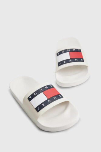 Erkek TH Logolu Günlük Kullanım Terlik - Beyaz 