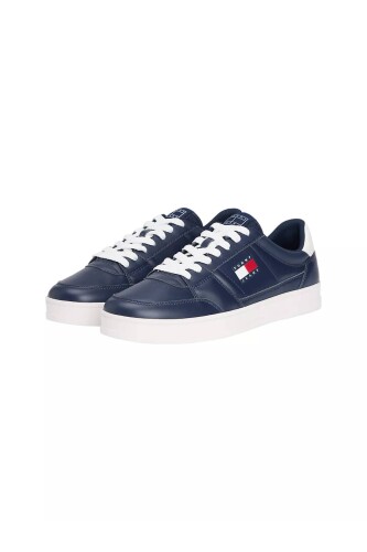 Erkek The Greenwich Logo Patch'li Kort Sneaker - Lacivert 