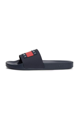 Erkek TOMMY JEANS POOL SLIDE ESS Terlik-Lacivert 
