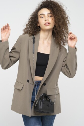 Gofraj Baskılı Çapraz Çanta-BNT_874-Siyah 