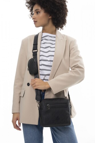 Graffiti Çapraz Çanta BNT_1046-Siyah 