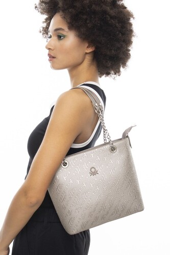 Graffiti Kol Çantası BNT_1043-Altın 