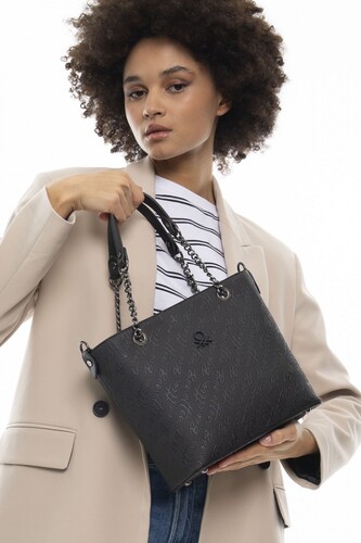 Graffiti Kol Çantası BNT_1043-Siyah - Benetton