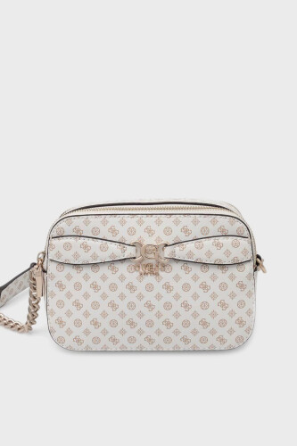 Kadın Arlena 4G Logolu Ayarlanabilir Zincir Askılı Çanta - Beyaz - Guess