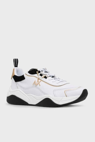 Kadın Armani Exchange Kalın Tabanlı Sneaker Ayakkabı - Beyaz 