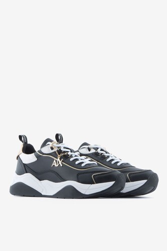 Kadın Armani Exchange Kalın Tabanlı Sneaker Ayakkabı - Siyah 