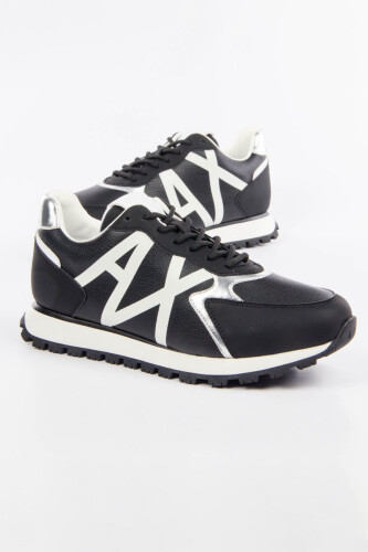 Kadın Armani Exchange Sneaker Ayakkabı - Siyah Beyaz 