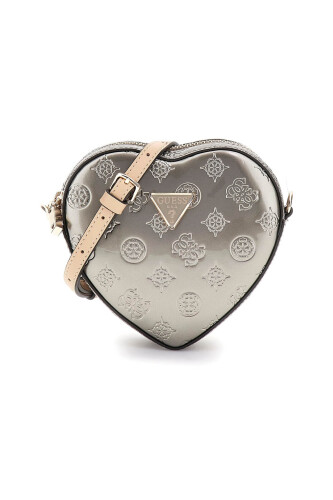 Kadın Arnela Mini Kalp Omuz Çantası - Füme - Guess