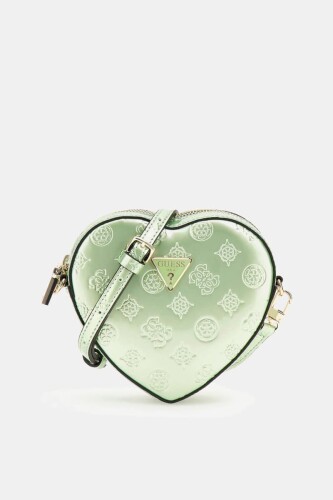 Kadın Arnela Mini Kalp Omuz Çantası - Yeşil - Guess