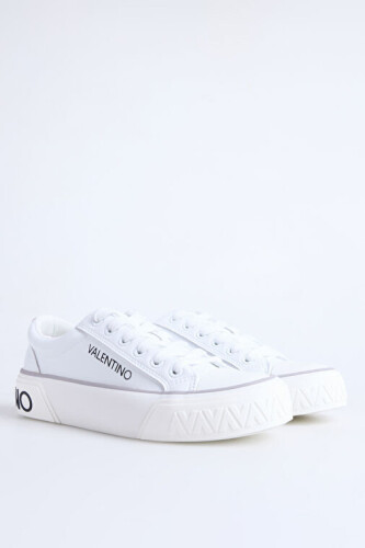 Kadın Aron Kalın Tabanlı Deri Sneaker - Beyaz 