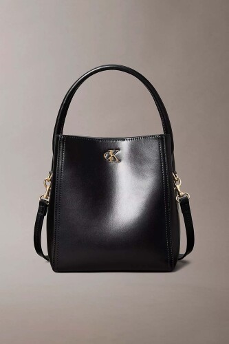 Kadın Askılı Kovalı El ve Omuz Çantası - Siyah - Calvin Klein