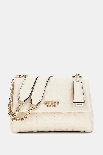 Kadın ASSIA CONVERTIBLE Kapitoneli Çapraz Çanta - Krem 