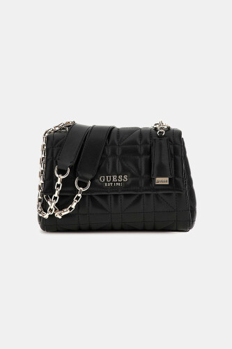 Kadın ASSIA CONVERTIBLE Kapitoneli Çapraz Çanta - Siyah 