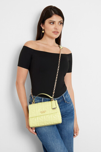 Kadın ASSIA CONVERTIBLE Kapitoneli Çapraz Çanta - Yeşil 