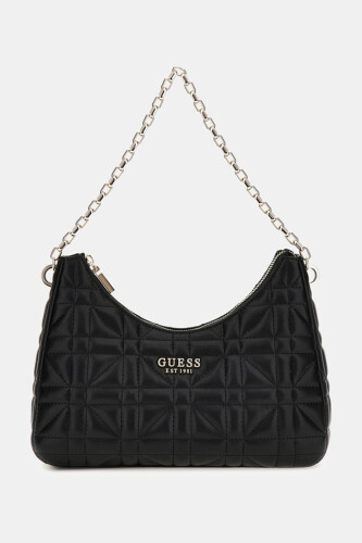 Kadın ASSIA TOP Kapitoneli Omuz Çantası - Siyah - Guess