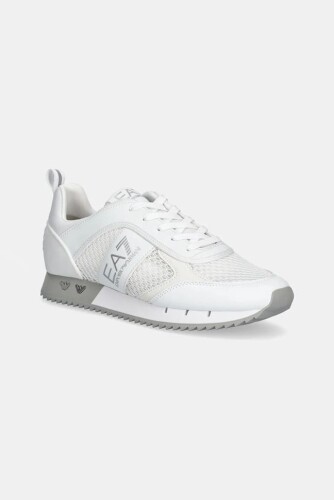 Kadın Bağcıklı File Detaylı Sneaker - Beyaz/Gri - Ea7